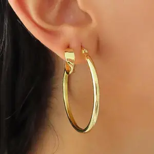 EVRY JEWELS Gold or Silver Plated Women's London Hoops EVRY JEWELS Gold or Silver Plated Women's London Hoops
