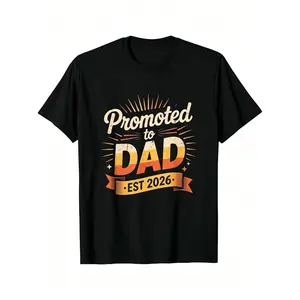Summer t Shirts Best Gift for the Soon-to-Be Dad: Promoted to Dad EST 2026 The Only Tee You Need For Your “Promoted to Dad” Era Retro Promoted to Dad Tee