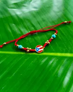 Puerto Rico Adjustable Bracelet with Turquoise Beads