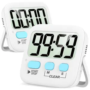 2 Pack Digital Timer for Kids, Magnetic Countdown Kitchen Timers for Cooking, Egg, Classroom, Teacher, Exercise, Study, Oven - Battery Included