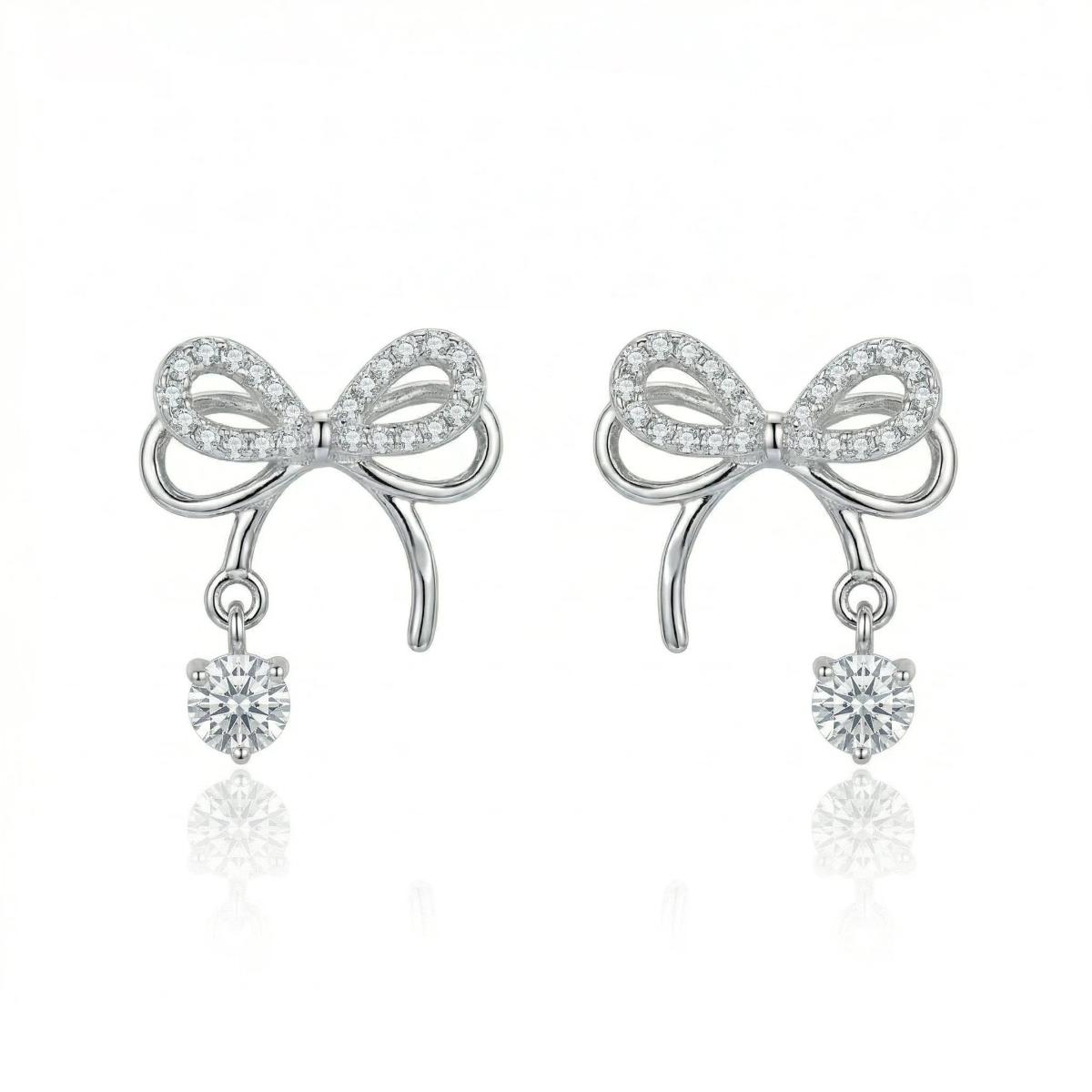 MIULUNA Bowknot Stud Earrings with Glistening Stones Fashion Jewelry for Parties & Gifts High-Polish Alloy Finish Chic Ear Piercings Accessories Sparkling Crystal for Daily Wear MIULUNA Bowknot Stud Earrings with Glistening Stones Fashion Jewelry for Parties & Gifts High-Polish Alloy Finish Chic Ear Piercings Accessories Sparkling Crystal for Daily Wear