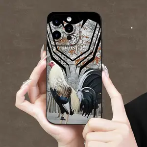 Creative Rooster Pattern Soft Waterproof Angel Eye Case for iPhone 17 Pro Max Plus Air/16/15/14/13/12/11 Men Women Full Body Protection Non Slip Durable Silicone Cover