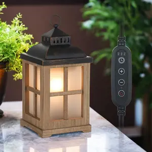 Wax Melt Warmer with Timer: Scentsy Farmhouse Lantern Candle Warmer Electric Tart Burner with Lid for Scented Wax