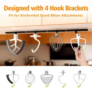 Stand Mixer Attachment Organizer for KitchenAid Accessories，Kitchenaid Mixer Attachments Under Cabinet Holder