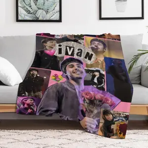Soft Flannel Throw Blanket Ivan Music Cornejos Micro Fleece Blanket Air Conditioning Blanket Young Singer Throws Blankets Travel Blankets For All Season Bed Sofa Home Decor
