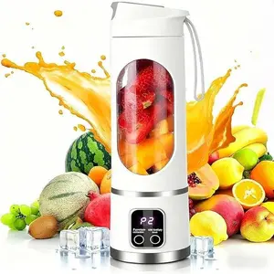 Portable Multifunctional Household Juicer Blender - Purple/White/Green, Smart LED Display, Leak-Proof, Easy to Clean, Comes with Complete Accessories, Suitable for Making Smoothies, Milkshakes, Baby Food.Compact and portable, ideal for home, travel