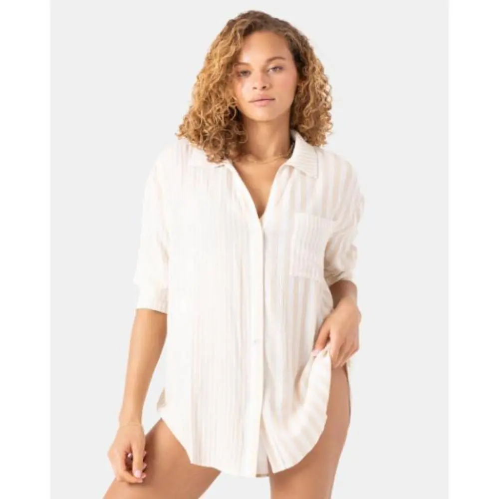 ROXY STRIPE OUT Cover Up Shirt