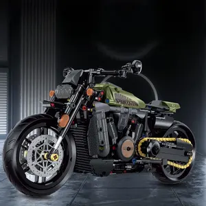 Motorcycle Building Blocks Set, Creative Motorcycle Building Blocks Toy, Technology Motorcycle Series Assembly Model for Teens and Adults, Building Sets