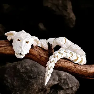 Lucky Dragon 3D Printed Ornament, Creative Plastic Dragon Decor for Desktop, Perfect for Halloween, Christmas & Birthday Gifts, Ornaments Statues