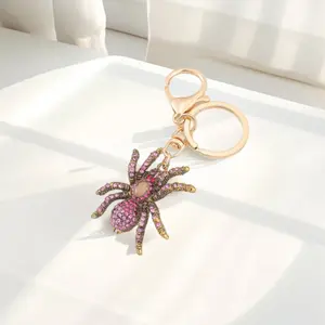 1pc of Retro Ethnic Style Alloy Spider Keychain, Alloy Insect Keychain, Car Luggage Hanging Accessory, Suitable for Daily Wear