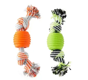 Vibrant Life Double Dental Rope Toy | Small Dog Chew Toy (Level 1) | 2-in-1 Cotton Rope & Dental Chew | Promotes Oral Health & Gum Care