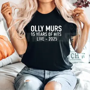 Olly Murs 15 Years T Shirt Hits Tour Fashion Concert 2025 Pop heart Inspired new