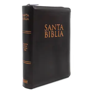 Biblia Reina Valera 1960 Letra Gigante de 14 puntos color Caoba Cierre Indice Foro de Semil Piel con Estuche de Proteccion Edicion especial con Fotos y Ilustraciones