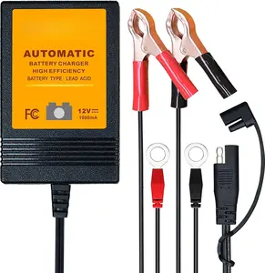 Trickle Charger 12V 1000mA   Charger & Maintainer and Automatic Float Charger for , ATV, Lawnmowers and More