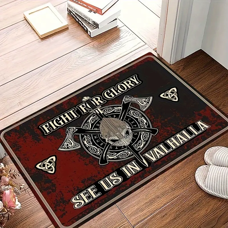 1 Piece Vintage Viking Carpet, Vintage Mysterious Crow Bohemian Tarot Witchcraft Rug, Abstract Wall Art Carpet for Bedroom Living Room Dormitory Decoration, Halloween Decorations