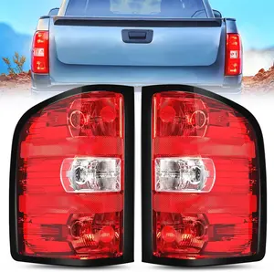 Nilight Taillight Assembly for 2007 2008 2009 2010 2011 2012 2013 2013 2014 Chevy Silverado 1500 2500HD 3500HD 2007-2013 GMC Sierra 3500HD Rear Lamp Replacement w/Bulbs and Harness brake