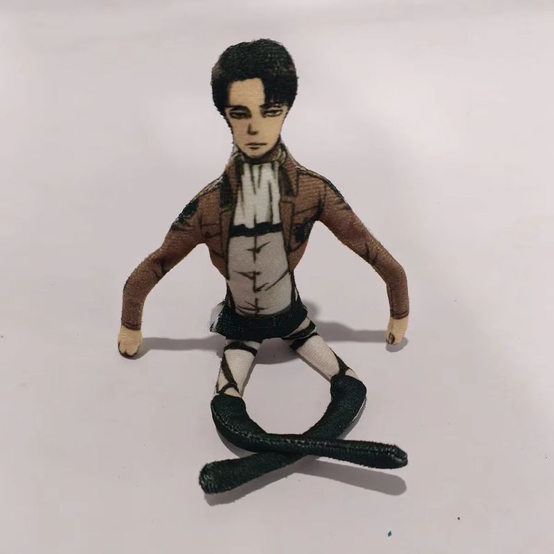 Attack on Titan Anime Cosplay Doll Plush Stuffed Figure with Flexible Iron Wire Shingeki No Kyojin Abstract Prop Decorative Toy
