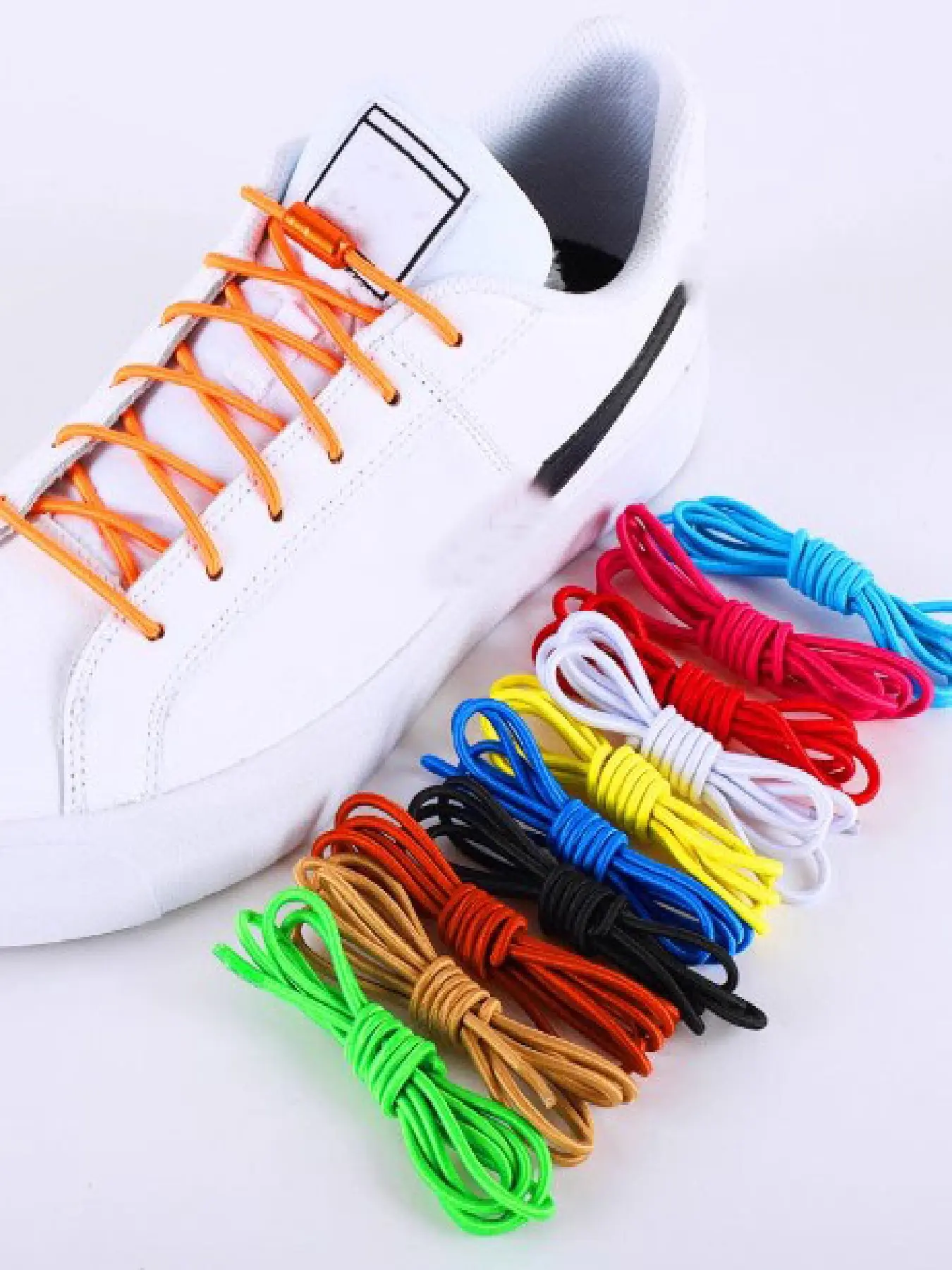 Colorful Metal Capsule Buckle Shoelace Locks, Elastic Round Lazy Shoe Lace Fasteners for Men & Women, No Tie Shoelaces Holder