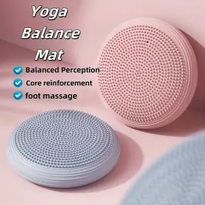 Multi-Purpose Yoga Balance Pad Disc, Inflatable Core Strength Trainer, Includes Pump, Home Training Equipment, Ideal for Pilates & Fitness Exercises