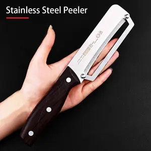 Stainless Steel Multipurpose Peeler with Sharp Blade - Commercial Sugarcane Peeler & Pineapple Cutter for Vegetables Fruits Durable Integrated Design Kitchen Utensils