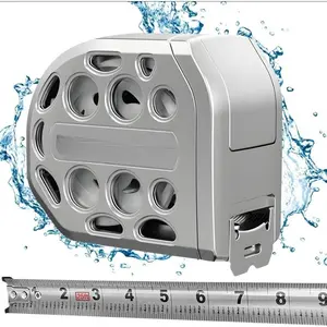 25Ft/7.5M New Design Hollow Auto lock Tape measure, Anti-Fall Wear-Resistant Stainless Steel Tape Measure,Double-Sided Scale, Hollow Design Titanium Waterproof Tape measures with Magnetic Bottom