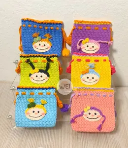 XL Size Crochet Coin Purse, GIRL pouch, Exclusive Edition, Card Holder, crochet BABY girl bag, Crochet Drawstring Pouch,Key Bag,Lipstick bag