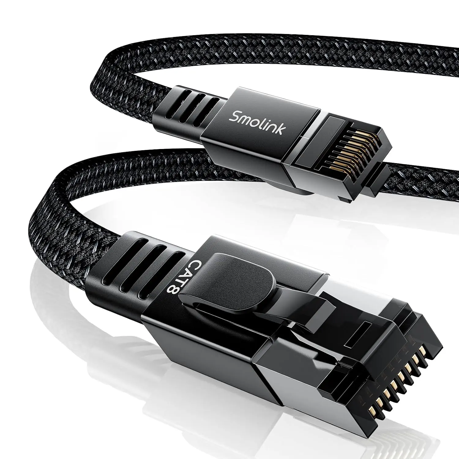 Smolink Cat 8 Ethernet Cable, 50ft 40Gbps 2000MHz RJ45 LAN Cable Smolink Cat 8 Ethernet Cable, 50ft 40Gbps 2000MHz RJ45 LAN Cable
