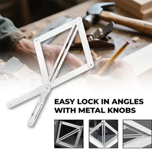 Stainless Steel Digital Angle Finder with Scale – Miter Saw Bevel Gauge & Corner Protractor for Woodworking, Construction & Carpentry