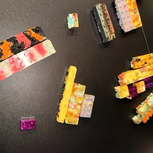 Recycled Filament Pieces Made into Lego Decorations Perfect for Adults and Older Kids Eco-Friendly