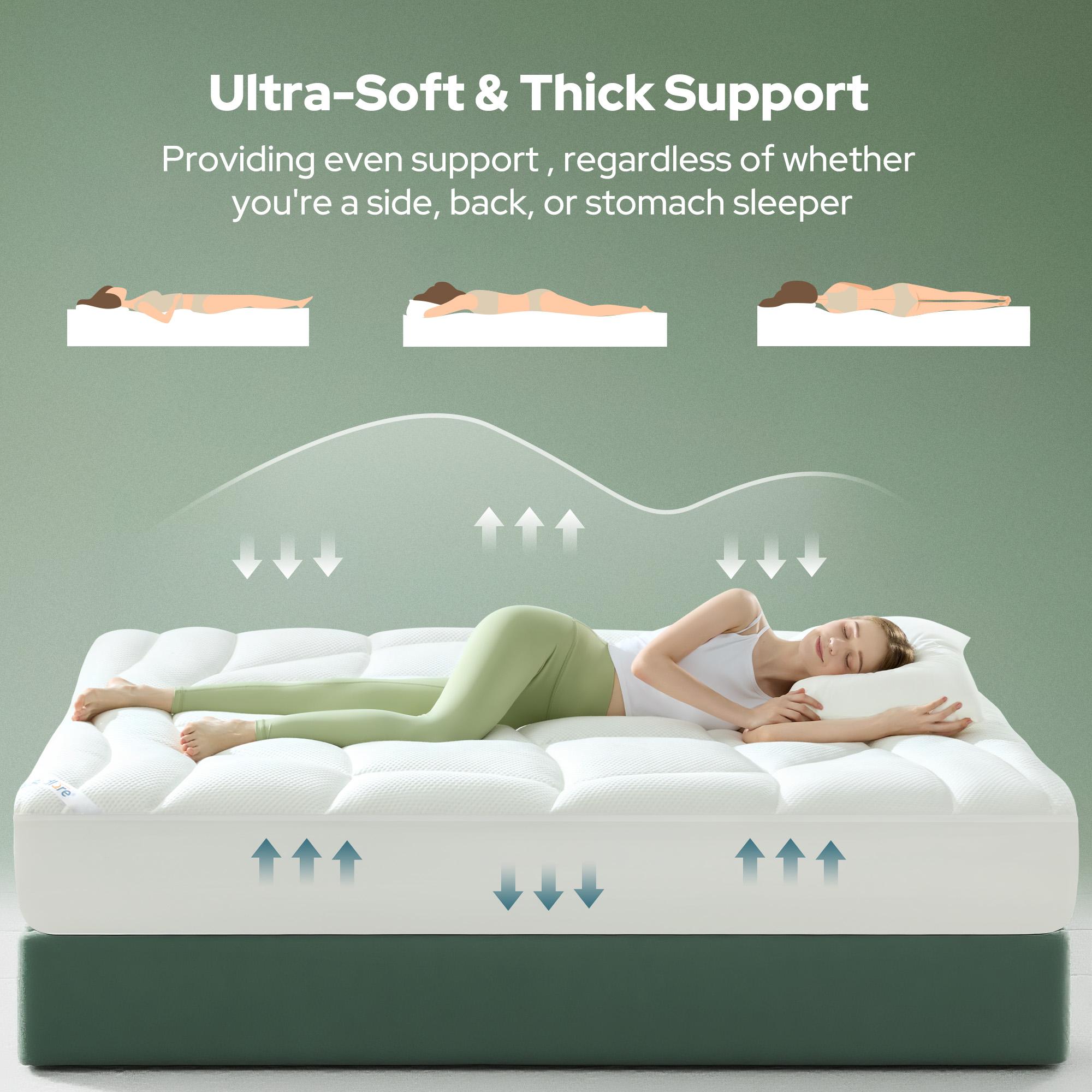 SpringGlowUp【BEDLORE】Extra Thick Breathable Mattress Pad, Golden Ball Pattern, Quilted Fitted Sheet Protector with Plush Pillow Top, Breathable & Cooling Cover, Comfy&Luxury, Deep Pocket Design (Fits 6-18 Inches), Ideal for Bedroom & Home Use SpringGlowUp【BEDLORE】Extra Thick Breathable Mattress Pad, Golden Ball Pattern, Quilted Fitted Sheet Protector with Plush Pillow Top, Breathable & Cooling Cover, Comfy&Luxury, Deep Pocket Design (Fits 6-18 Inches), Ideal for Bedroom & Home Use