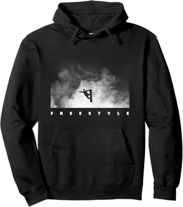 Snowboard Apparel - Snowboarding Snowboarder Snowboard Pullover Hoodie Tops Black Freeestyle
