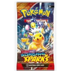 Pokémon TCG Surging Spark - Single Booster Pack - Pack Art May Vary - 10 Additional Game Cards - Scarlet & Violet Series