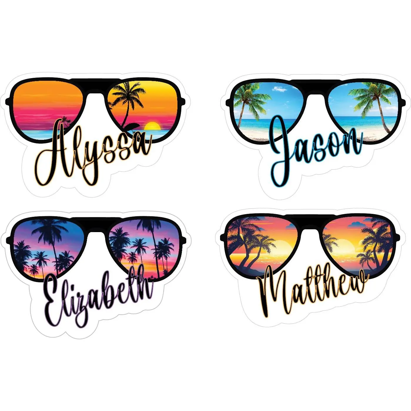 Sunglasses Cruise Door Magnet - 4 Design Choices | 15MIL Printed Vinyl Magnet – Reusable Cabin Door, Refrigerator & Fridge Decoration – Fun Party Decor Magnet - Cute Keepsake Gift for Family & Friends