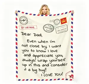 Ultra-Soft Fabric Blanket - Personalized Unique Gift for Parents, Holiday Gift of Love