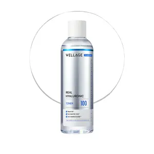 Wellage Real Hyaluronic Toner 200ml (6.76 fl.oz)  | Hydrating Facial Toner, Hyaluronic Acid, Dewy Skin, Smooth Skin, Korean Skincare