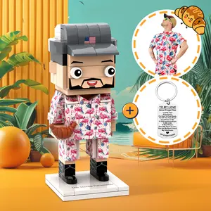 The Sleepy Paramedic & Crossiant Army with Keychain Set Custom Brick Figure Fans Merchandise