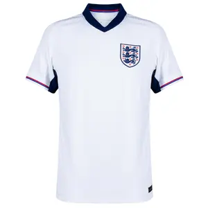 England Home Shirt 2024-2025, White Color England Home Short Sleeve Soccer Jersey