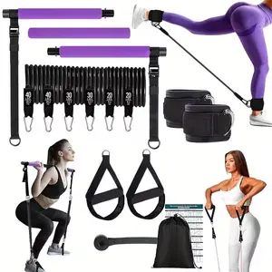 14-Piece Hip & Lower Body Training Kit - Home Workout Set with Bands, Bars & Resistance Tools