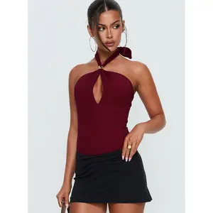 Bridey Cut Out Bodysuit Red