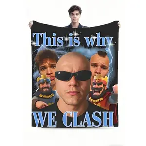 Clash Royale Game Plush Blanket jynxzi sneaky golem Blanket Kids Adult Flannel Throw Blanket For Bedroom Soft Warm  Bedspread Perfect Gift  Christmas gift Dream Weave Home