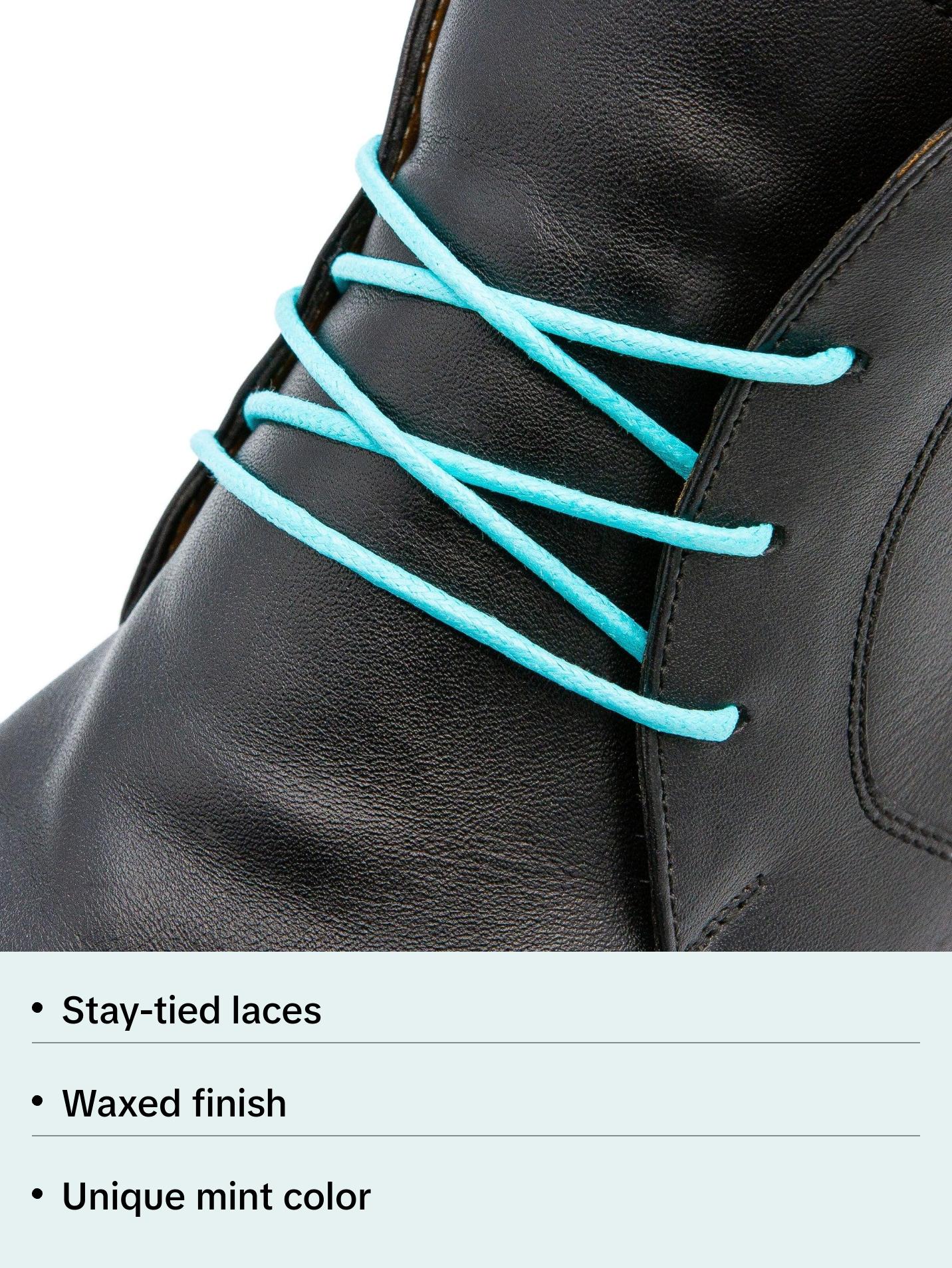 Mint Waxed Dress Shoelaces