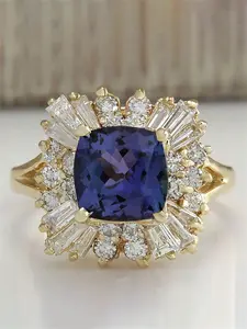 1 PC Gorgeous Cubic Zirconia Ring For Women Engagement Promise Ring For Wedding Engagement Party Jewelry Valentine's Day Gift Artificial Gemstone Ring