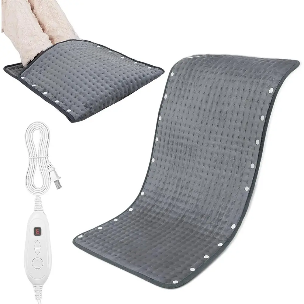 【New Arrival Deal】Heating Pad, 17"x33" Electric Heated Foot Warmer with Overheating Protection | 6 Heating Settings | Auto-Off | Machine Washable,Perf
