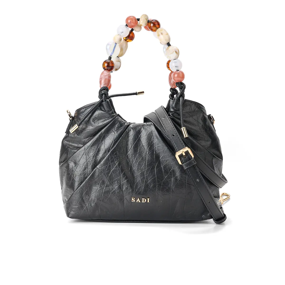 All-match, fashionable and classic women's dewdrop bag, suitable for single-shoulder or crossbody carrying. Leather Satchel