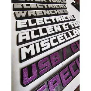 Magnetic Toolbox Labels Custom Made Emblem Badge High Quality Thick ( 10 Pack) By S3c Printing