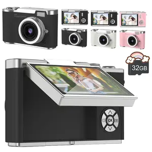 Portable Foldable HD Digital Camera, 180 ° Flip Screen -8X Digital Zoom Camera - Compact 48MP Retro Camera, Built in Flash For Taking Photos And Recording Videos, With Card Reader And OTG, Mini Camera For Teenagers, Ideal Choice For Beginners