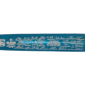 Big Time Bats LA 2025 WS Back-to-Back Champions TS Blue Barrel Chrome Splash Bat Limited Edition 100 Full-color Chrome Finish Facsimile Signatures