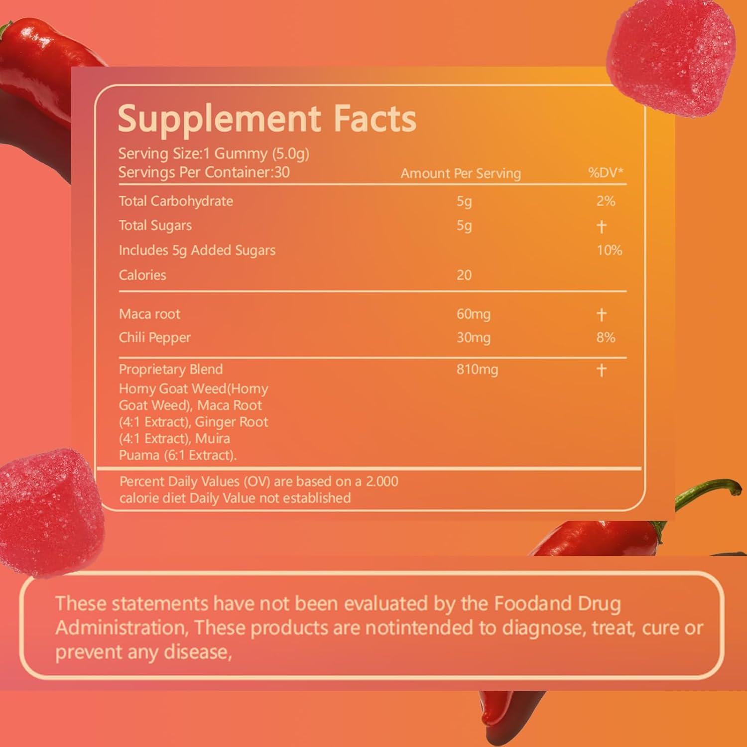 Spicy Cubes Gummies -Spicy Cubes Dailies-60 Gummies- Maca Root Extract,L-Theanine,Caffeine & Ginger No LiveCultures -Dietary Supplement Spicy Cubes Gummies -Spicy Cubes Dailies-60 Gummies- Maca Root Extract,L-Theanine,Caffeine & Ginger No LiveCultures -Dietary Supplement