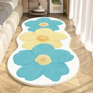 Modern Cream Style French Rug, Soft Comfortable Plush Foot Pad, Spring Home Decor Carpet, Suitable for Living Room Bedroom Closet Casual Area