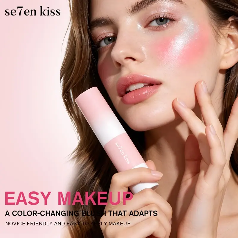 Noerrors Color Changing Foundation Stick, Dual-Ended Angled Brush, Dewy Finish, Light to Medium Coverage, Hydrating Makeup, Portable
